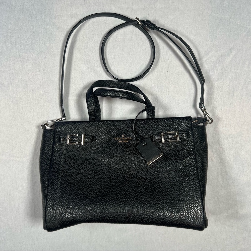 Kate Spade Black‎ Leather Crossbody Satchel